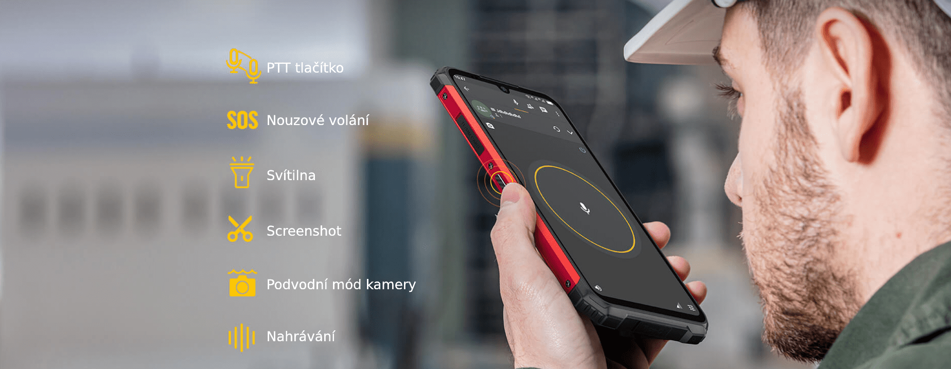 UleFone Armor 8 Pro nastavitelné tlačítko